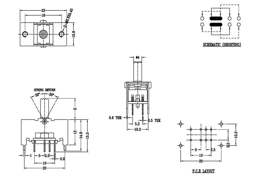 TS23E02-N   ROCKER SLIDE SWITCH  、ROCKER TOGGLE SWITCH(图1)