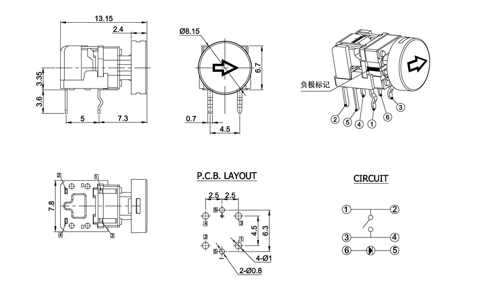  Tact-LED-207   button led  switch   button led  switch     tact led  switch(图1)