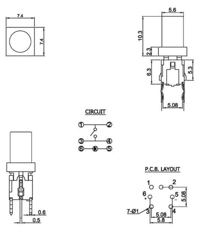 Tact-LED-205  led tactswitch(图1)